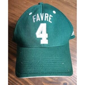 BRETT FAVRE #4 NEW YORK JETS NFL‎ TEAM APPAREL REEBOK Hat Cap ADJUSTABLE Green